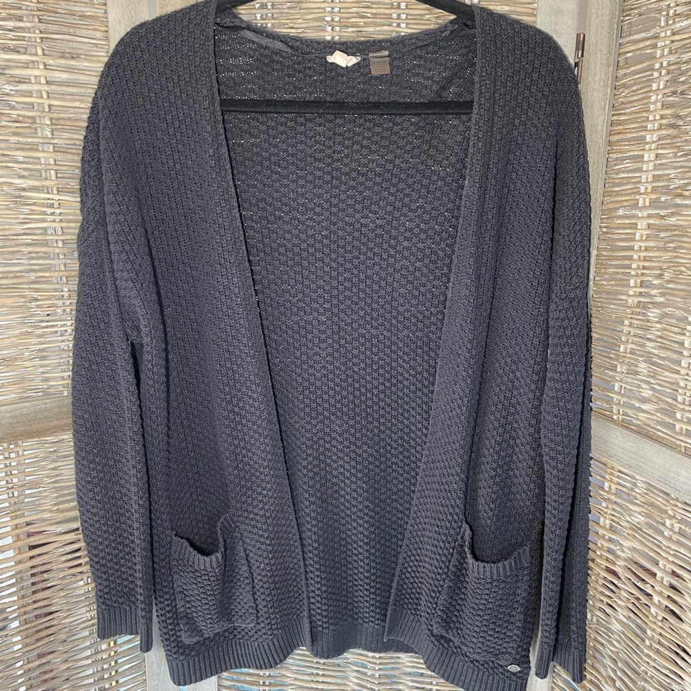 Roxy Navy Open-Front Cardigan